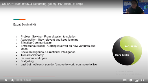 Ms.Pauilne as alumnae of IMT UC 2006 when explaining the tips and tricks to get a career abroad