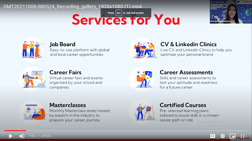 Introducing the Highered platform to enhance the career opportunity of students by Ms.Gracia Ongkowijoyo