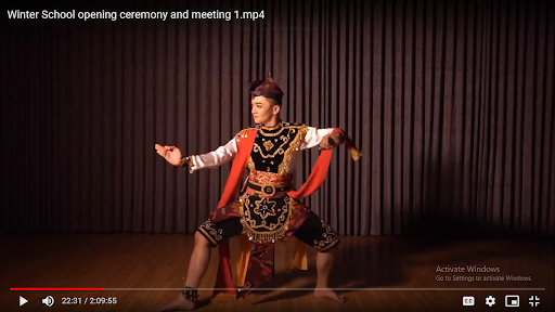 The performance of traditional dance from student of Ciputra University